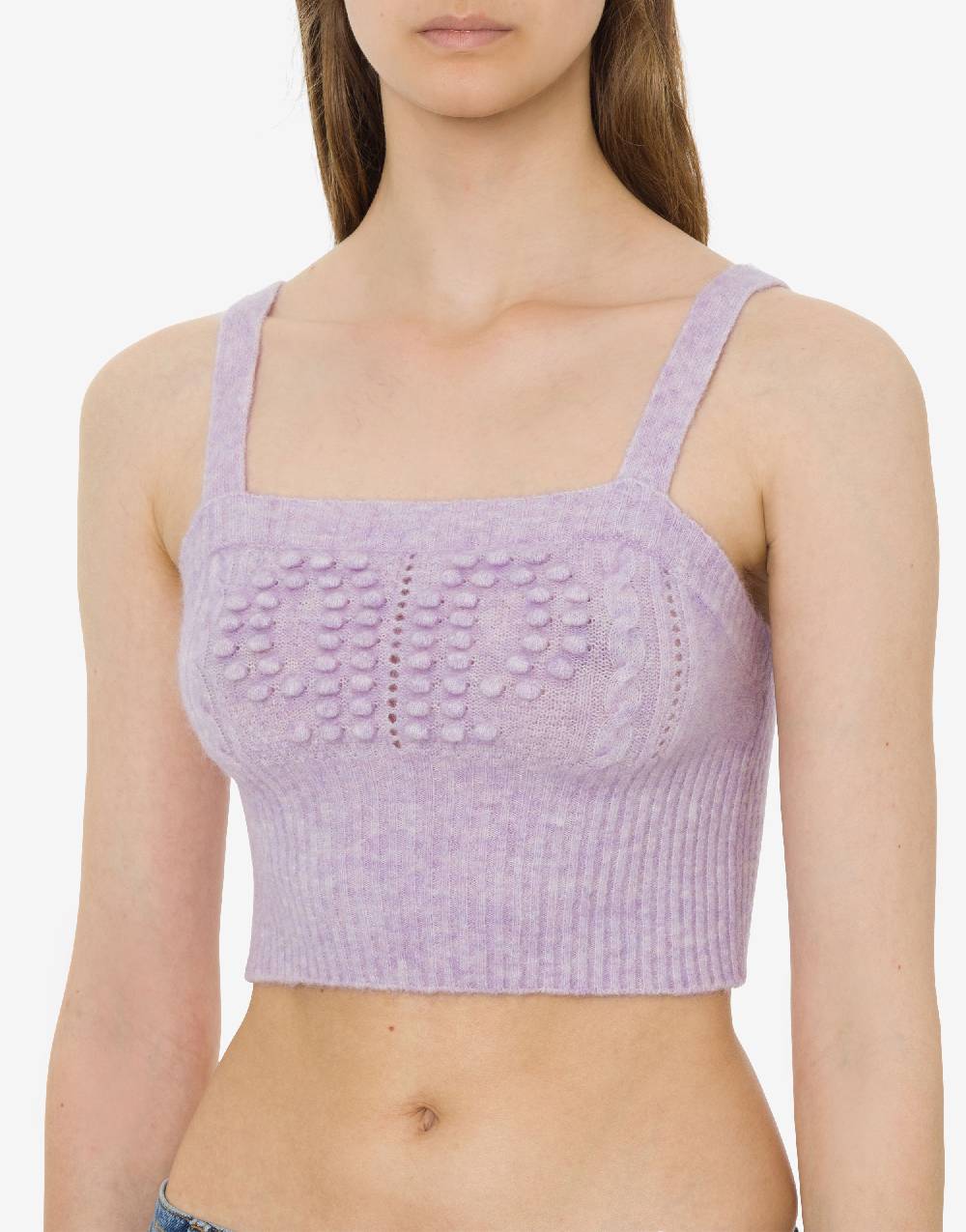 Philosophy Di Lorenzo Serafini Crop top in baby alpaca e lana Doppia P Saldi