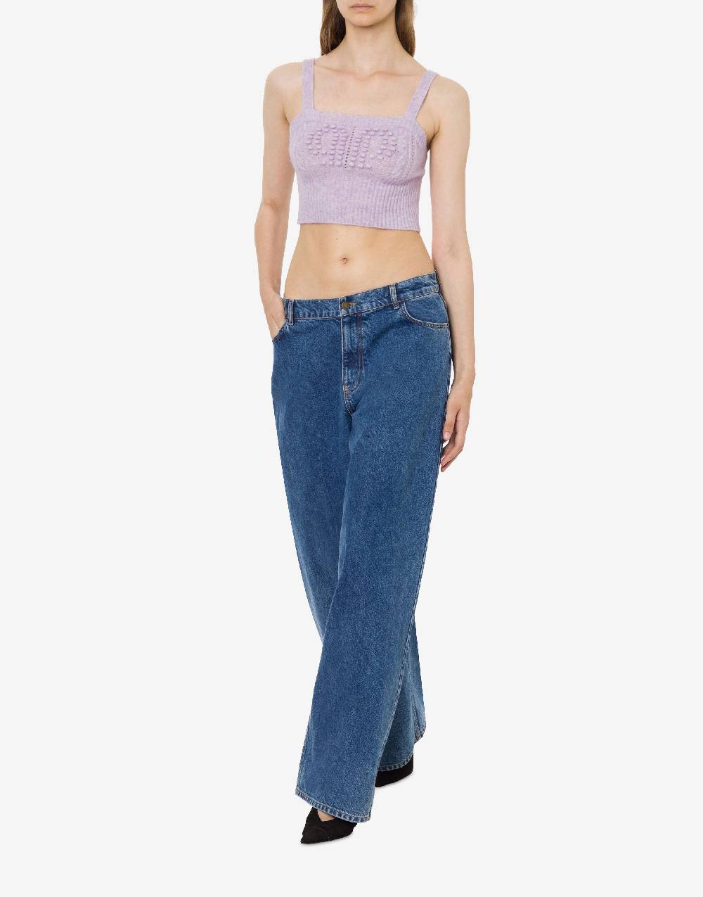 Philosophy Di Lorenzo Serafini Crop top in baby alpaca e lana Doppia P Saldi