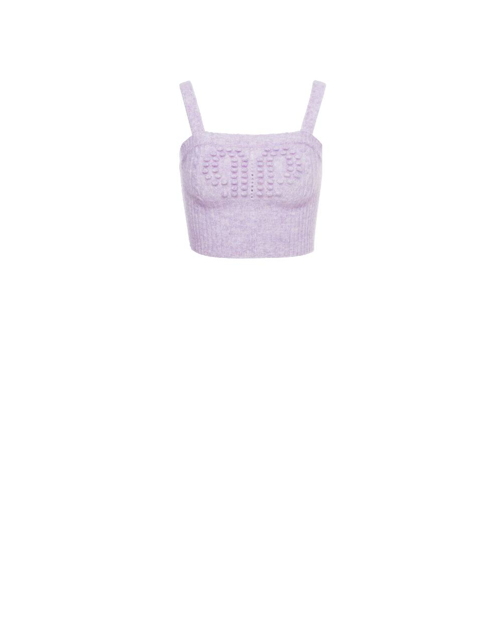 Philosophy Di Lorenzo Serafini Crop top in baby alpaca e lana Doppia P Saldi