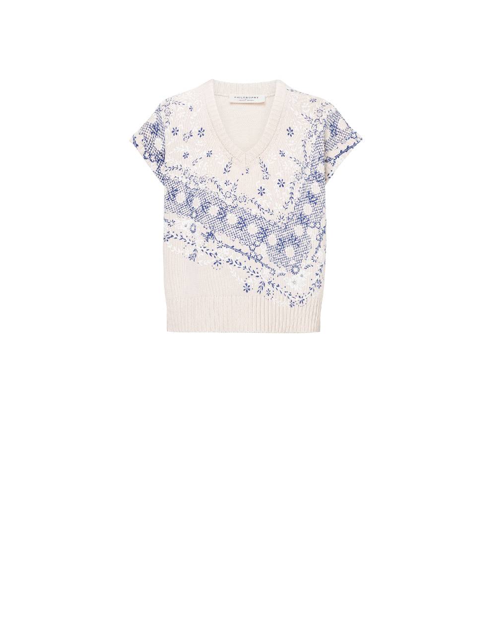 Philosophy Di Lorenzo Serafini Top in maglia con stampa Offerte
