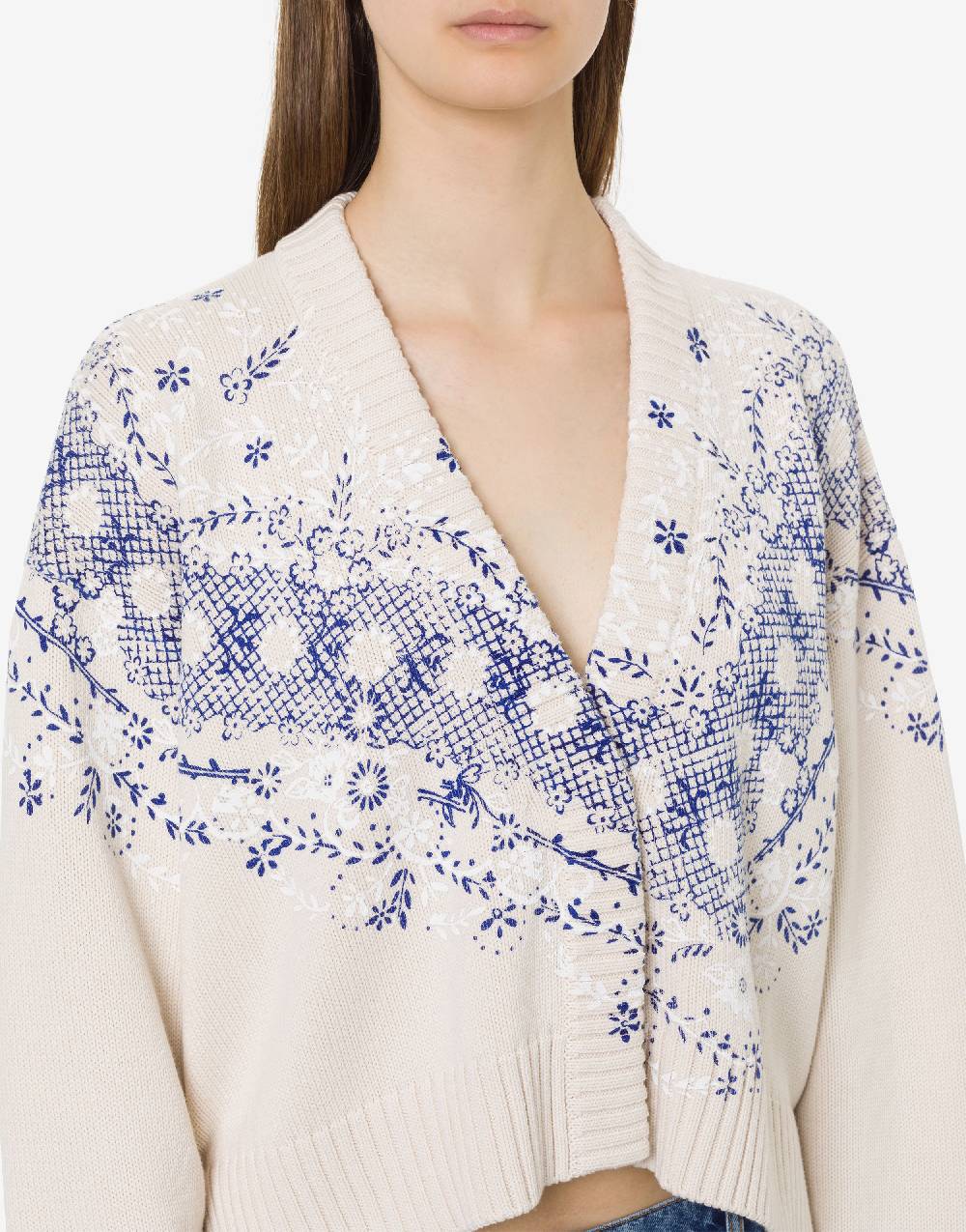 Philosophy Di Lorenzo Serafini Cardigan in cotone e lana con stampa I Più Venduti