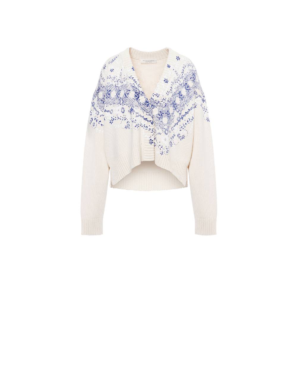 Philosophy Di Lorenzo Serafini Cardigan in cotone e lana con stampa I Più Venduti