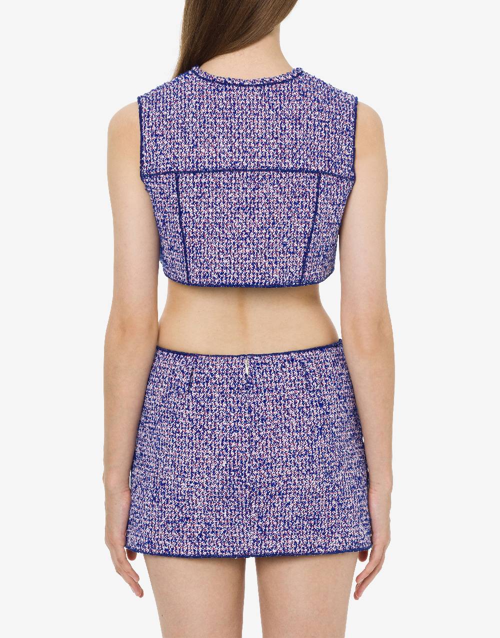 Philosophy Di Lorenzo Serafini Gilet crop in stuoia bouclé Vendite Flash