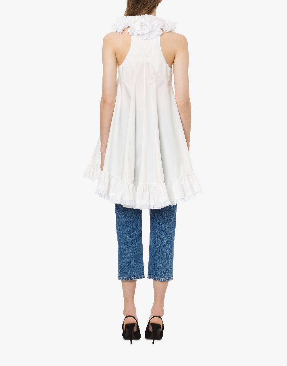 Philosophy Di Lorenzo Serafini Top gilet in popeline con ruches Moda