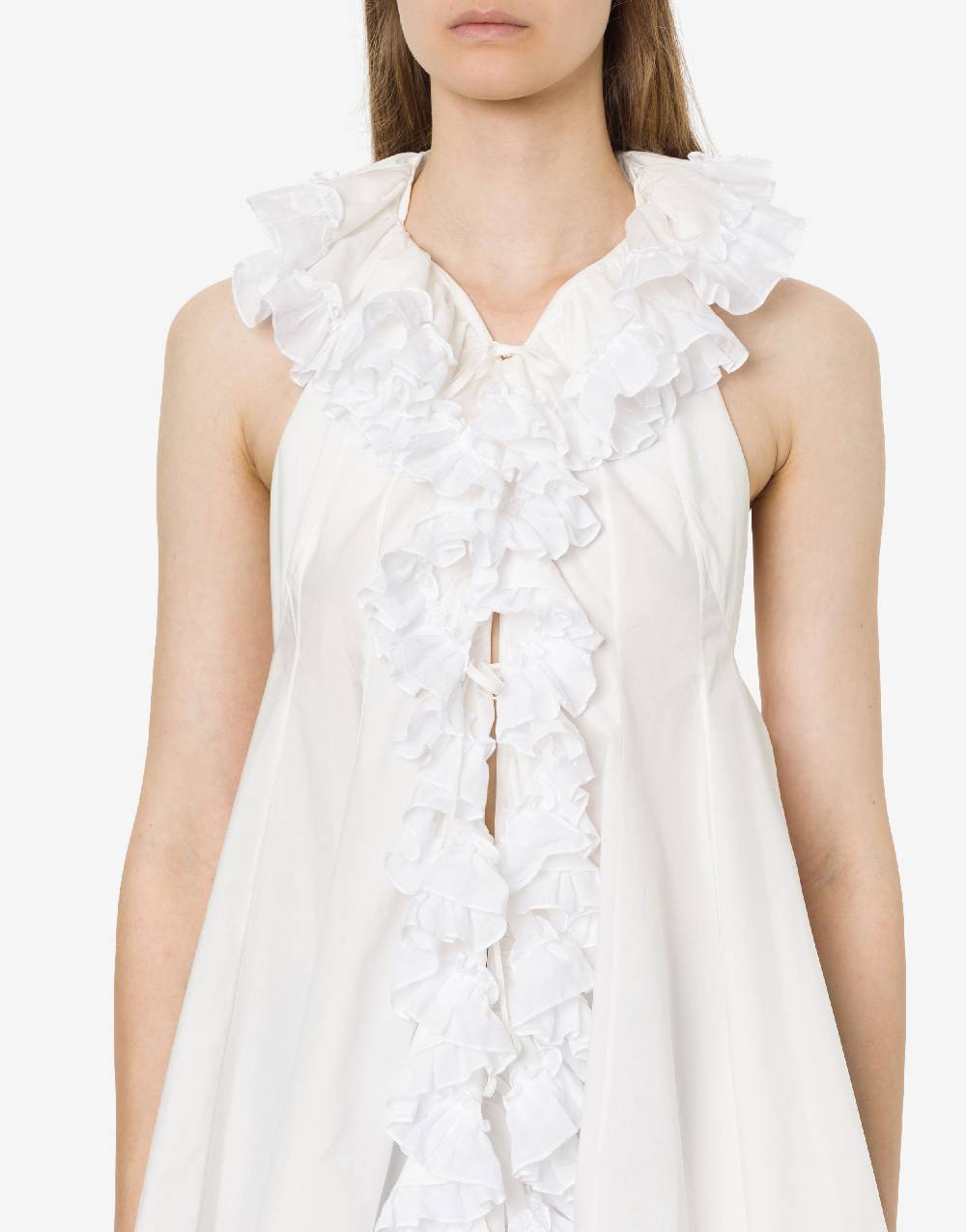 Philosophy Di Lorenzo Serafini Top gilet in popeline con ruches Moda