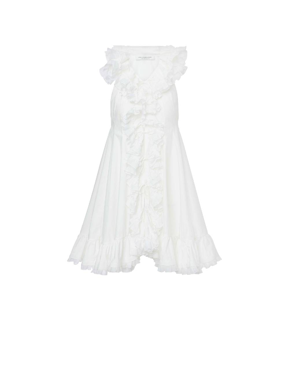 Philosophy Di Lorenzo Serafini Top gilet in popeline con ruches Moda