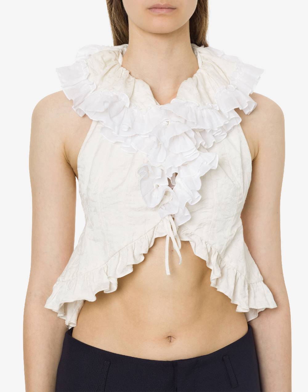 Philosophy Di Lorenzo Serafini Gilet crop in cotone jacquard Bestseller