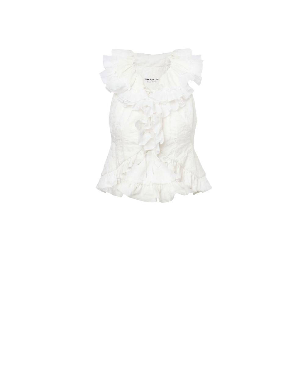 Philosophy Di Lorenzo Serafini Gilet crop in cotone jacquard Bestseller