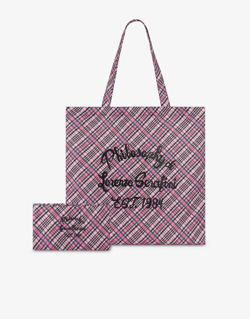 Philosophy Di Lorenzo Serafini Shopper beachwear con stampa Check In Linea