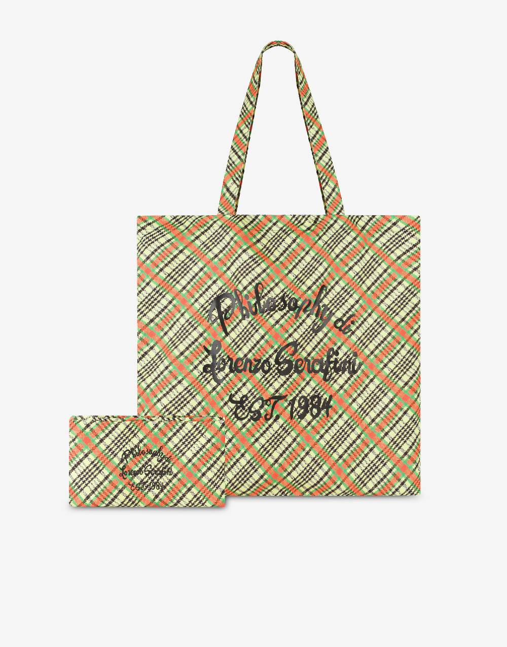 Philosophy Di Lorenzo Serafini Shopper beachwear con stampa Check Nuovo