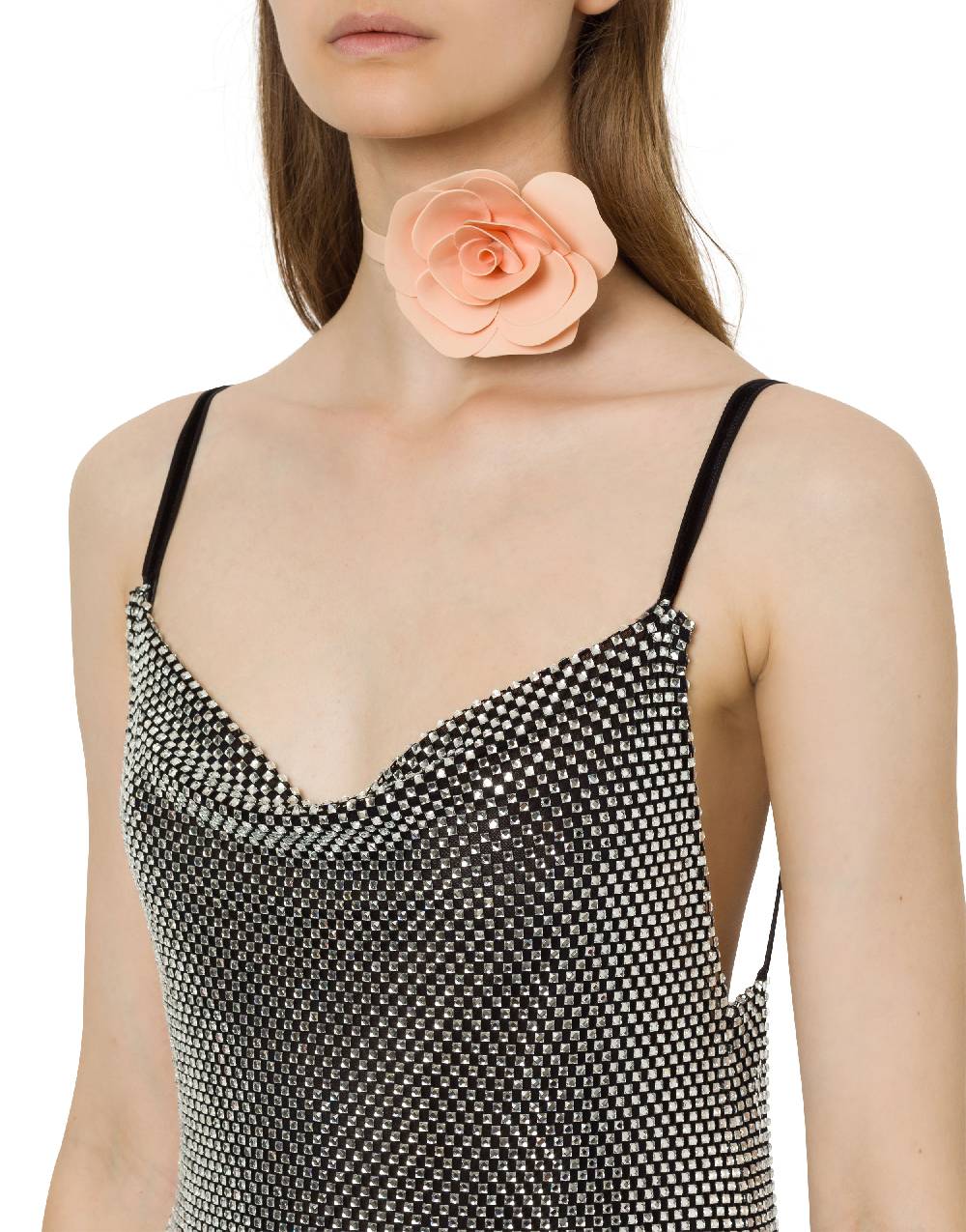 Philosophy Di Lorenzo Serafini Choker con fiore in latex Pezzi Unici