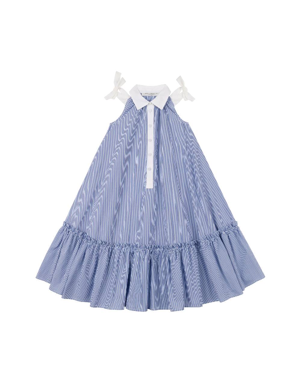 Philosophy Di Lorenzo Serafini Kids abito in popeline rigato con fiocchi Fino Al -60%