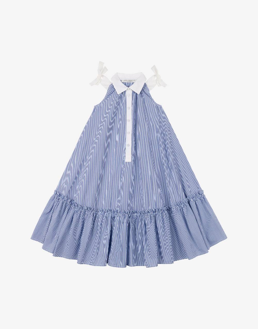 Philosophy Di Lorenzo Serafini Kids abito in popeline rigato con fiocchi Fino Al -60%