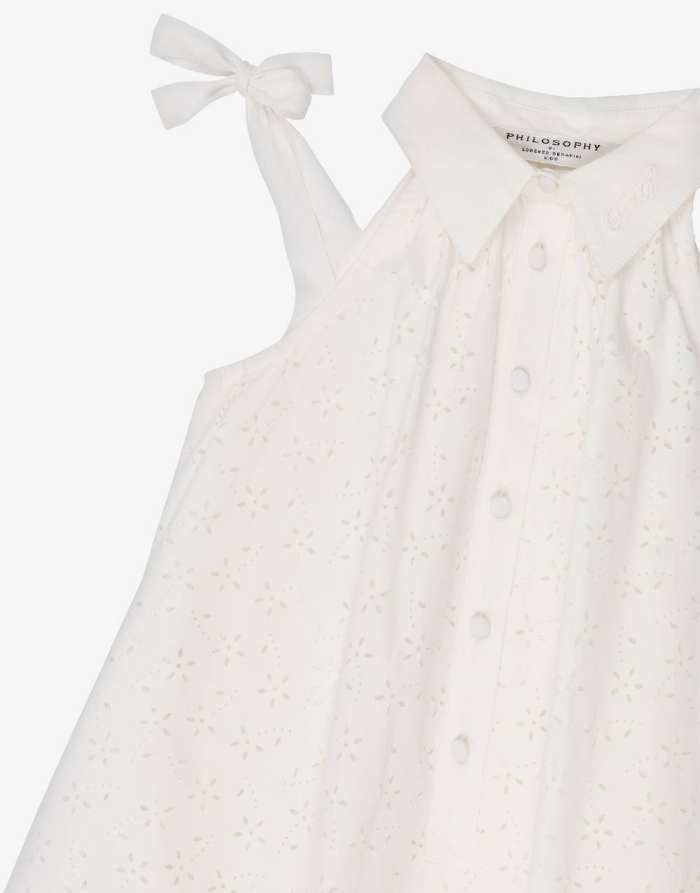 Philosophy Di Lorenzo Serafini Kids abito ad A in cotone con motivo floreale Affare Del Giorno