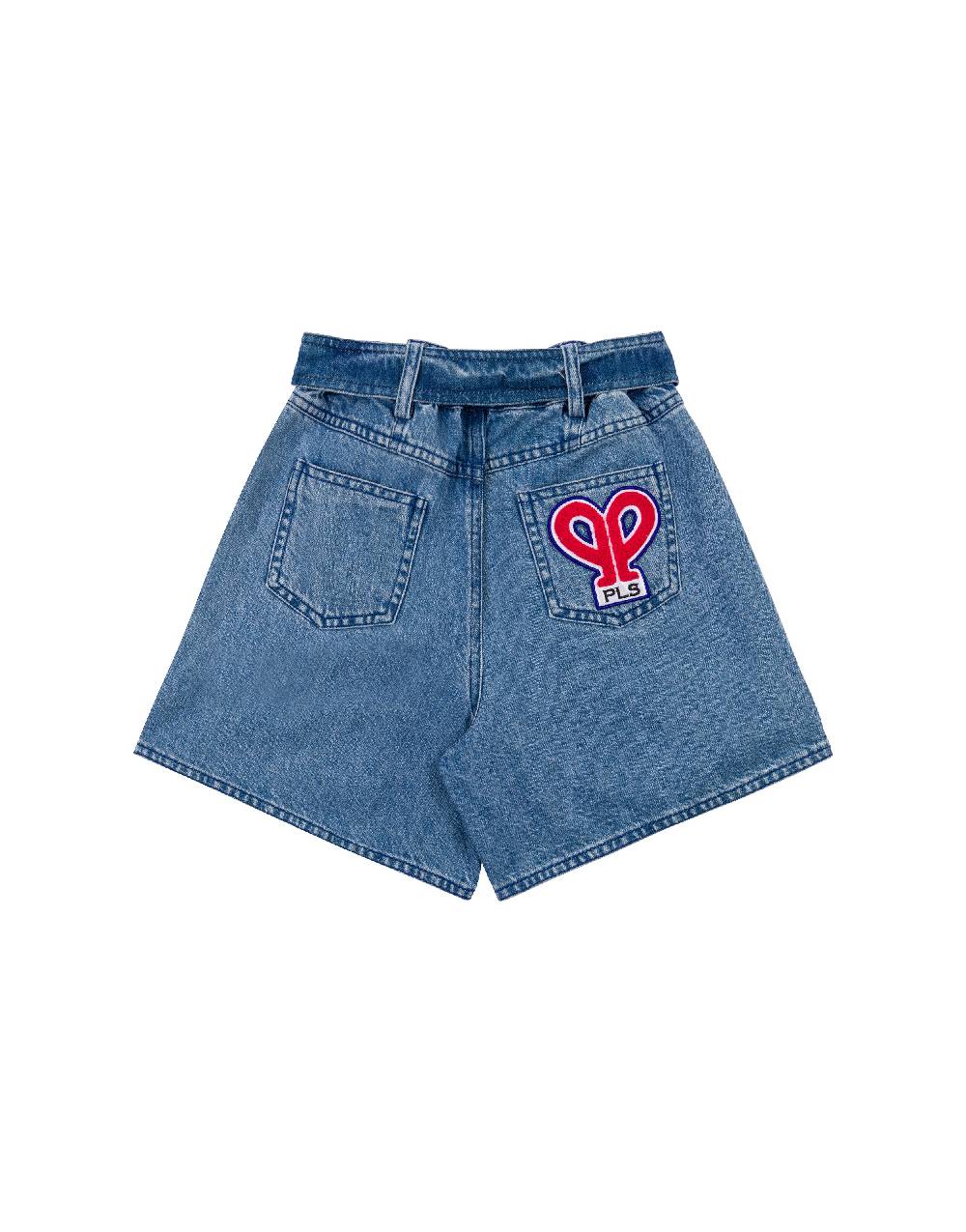 Philosophy Di Lorenzo Serafini Kids short in denim con patch 'doppia P' Presa