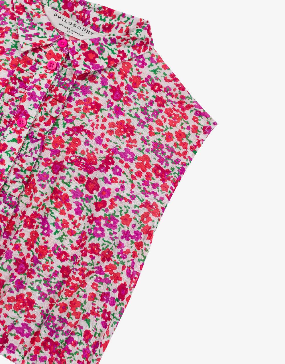 Philosophy Di Lorenzo Serafini Kids top in cotone con stampa fiori Online
