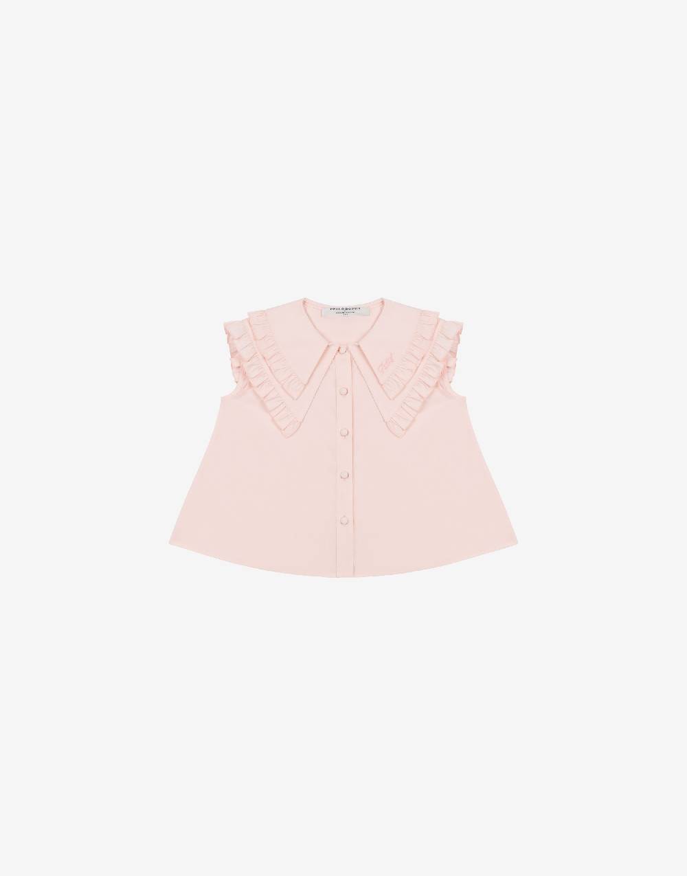 Philosophy Di Lorenzo Serafini Kids top in popeline con maxi colletto Outlet