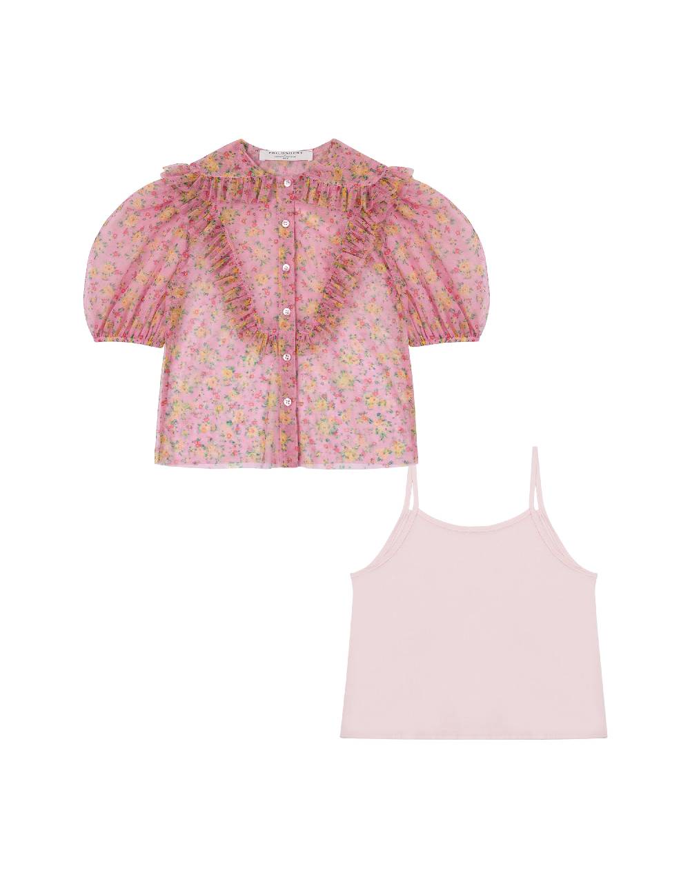 Philosophy Di Lorenzo Serafini Kids camicia in tulle con stampa fiori In Vendita