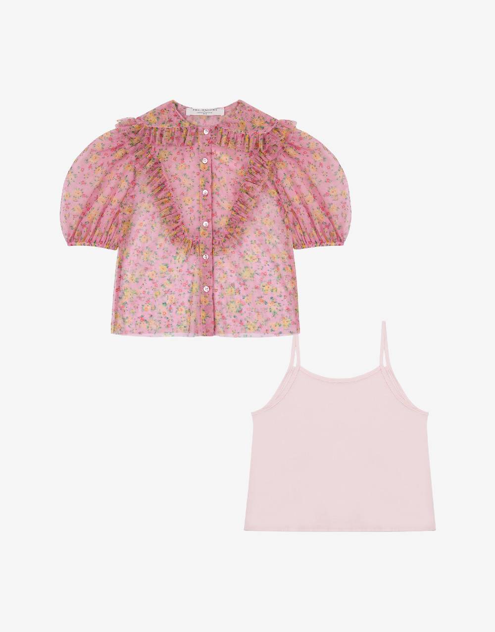 Philosophy Di Lorenzo Serafini Kids camicia in tulle con stampa fiori In Vendita