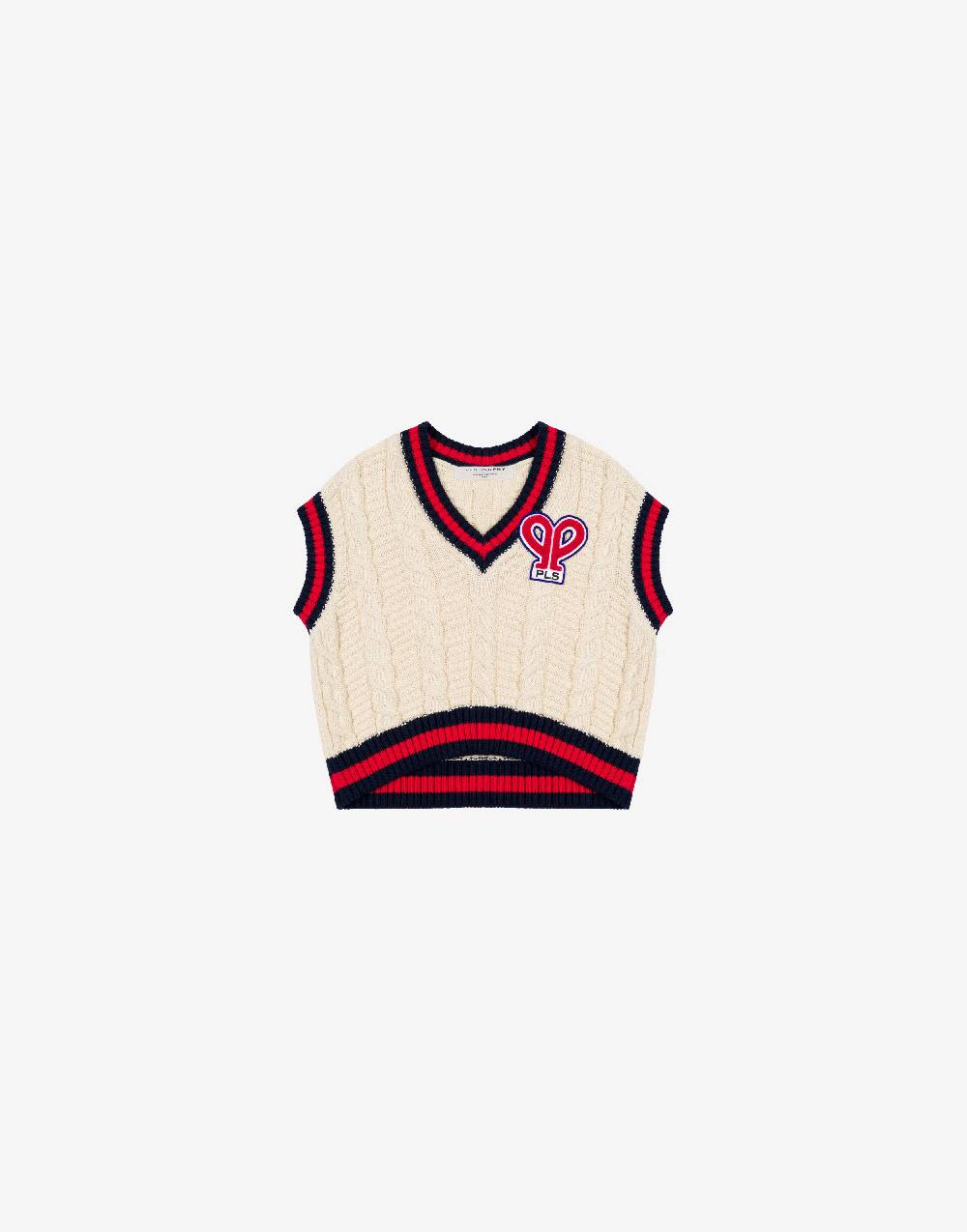 Philosophy Di Lorenzo Serafini Kids gilet in maglia con patch 'doppia P' Vendite Flash