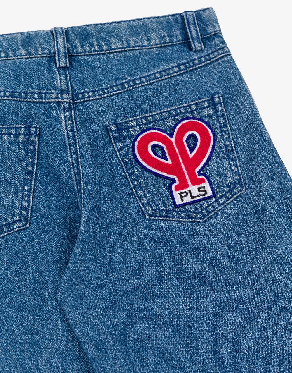 Philosophy Di Lorenzo Serafini Kids pantalone in denim con patch 'doppia P' Nuova