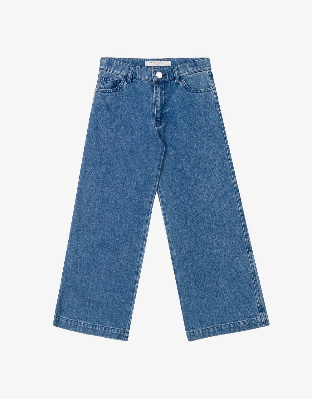 Philosophy Di Lorenzo Serafini Kids pantalone in denim con patch 'doppia P' Nuova