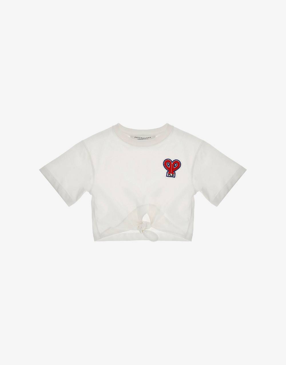 Philosophy Di Lorenzo Serafini Kids t-shirt crop con patch 'doppia P' Moda