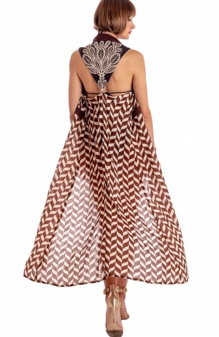 Pin Up Stars VESTITO GILET LUNGO STAMPA BEAUTIFUL TREE Trasporto libero internazionale