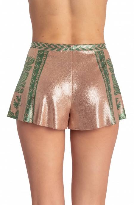 Pin Up Stars SHORTS LAMÈ STAMPA BEAUTIFUL TREE In Linea