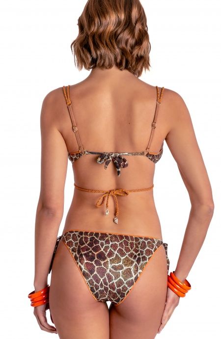 Pin Up Stars BIKINI BRASSIERE IMBOTTITA DAINETTO CON LACCI INTRECCIATI STAMPA GIRAFFA Online