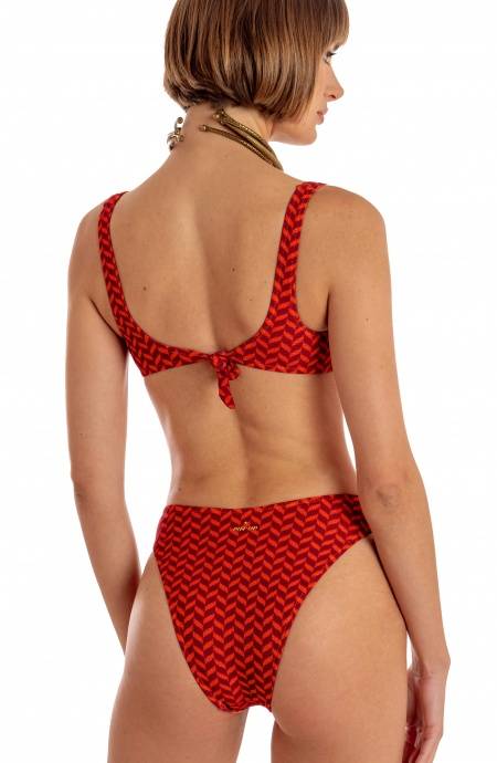 Pin Up Stars BIKINI BRASSIERE CON ACCESSORIO STAMPA BEAUTIFUL TREE SPIGHETTA In Vendita