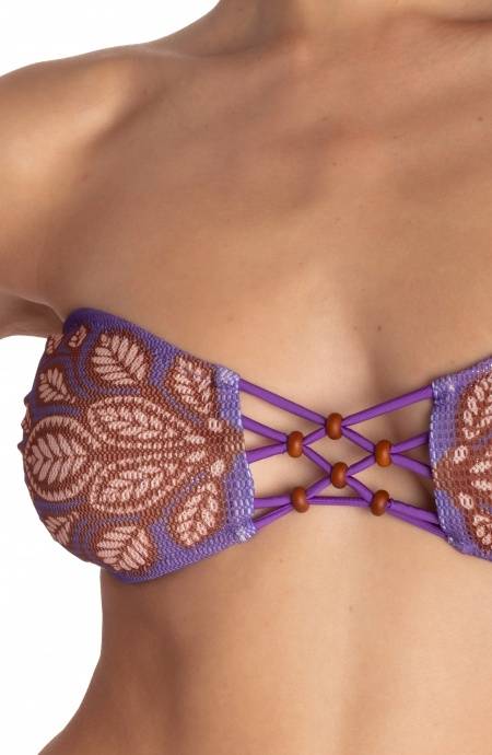Pin Up Stars BIKINI FASCIA IMBOTTITA CON PERLE STAMPA BEAUTIFUL TREE Negozio
