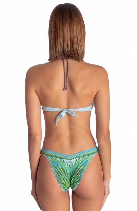Pin Up Stars BIKINI FASCIA IMBOTTITA CON BORCHIE STAMPA WINGS Offerta speciale