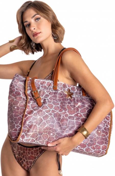 Pin Up Stars BORSA GRANDE PAILLETTES STAMPA GIRAFFA Vendite stagionali