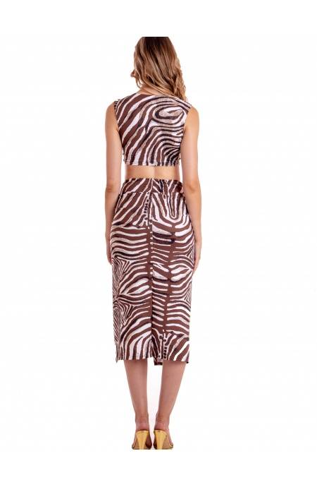 Pin Up Stars TOP INCROCIATO STAMPA ZEBRA Sconti VIP