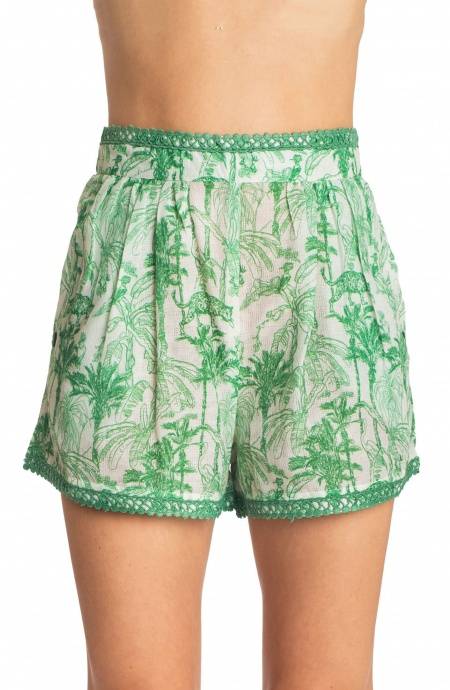 Pin Up Stars SHORTS CON RICAMO PASSAMANERIA STAMPA KENZIA Promozione temporanea