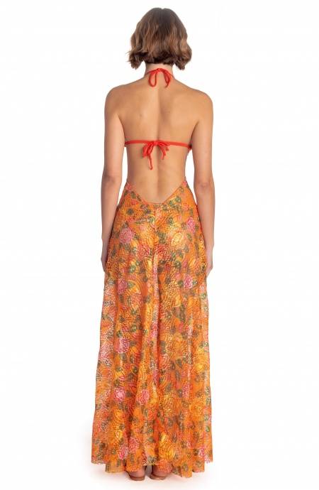 Pin Up Stars ABITO PAREO LUNGO PIZZO MACRAMÉ STAMPA FLOWER BIRD Discount Store per i nuovi prodotti
