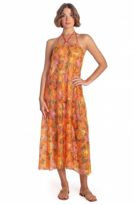 Pin Up Stars ABITO PAREO LUNGO PIZZO MACRAMÉ STAMPA FLOWER BIRD Discount Store per i nuovi prodotti