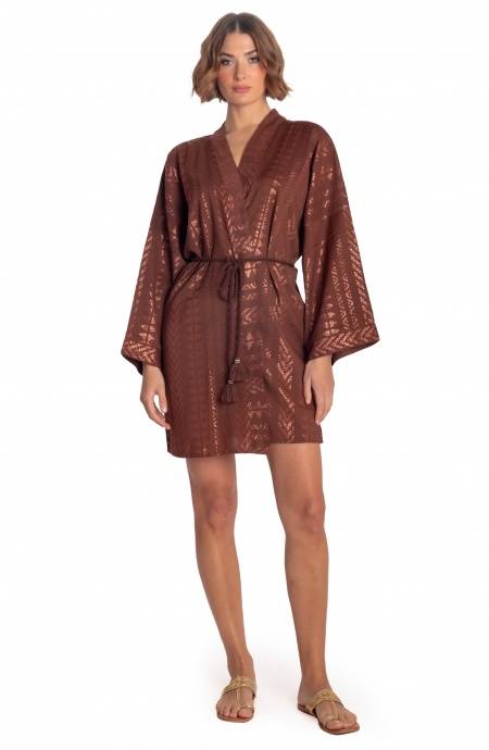 Pin Up Stars KIMONO CORTO LUREX CON CINTURA Limitato a 3 giorni