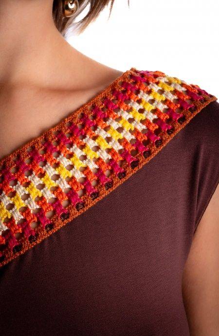 Pin Up Stars ABITO LUNGO MONOSPALLA CON PASSAMANERIA CROCHET Esporta salva
