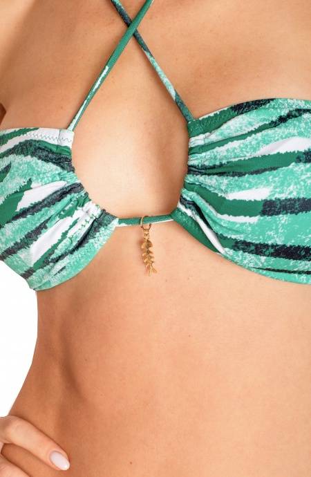 Pin Up Stars BIKINI FASCIA IMBOTTITA CON CIONDOLO STAMPA ZEBRA Sconto di tempo limitato