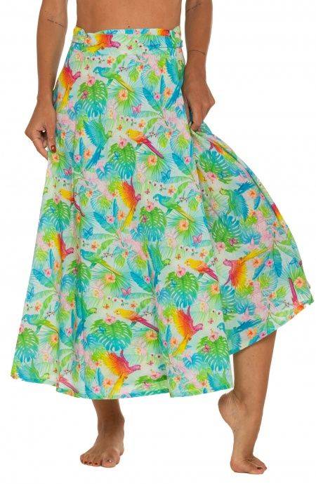 Pin Up Stars Gonna Pareo A Ruota Stampa Happy Tropical Vendita calda