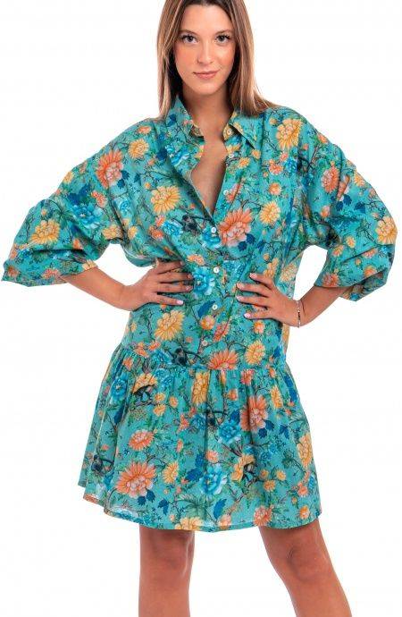 Pin Up Stars Abitino In Cotone Collo Camicia Stampa Monkey Promozione temporanea
