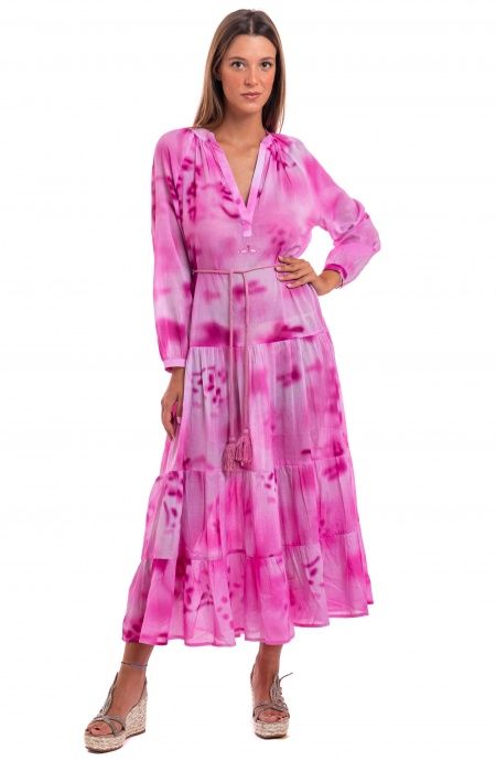Pin Up Stars Caftano Maniche Lunghe Tie Dye Offerta speciale della fabbrica
