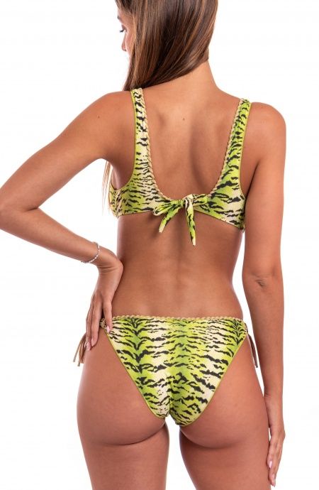 Pin Up Stars Bikini Brassiere Stampa Tigre Ricamo Punto Cavallo Moda