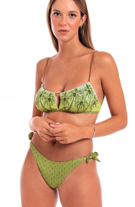 Pin Up Stars Bikini Fascia Regolabile Piquet Lurex Palm Paradise Sconto di tempo limitato