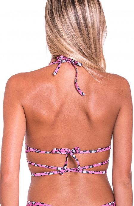 Pin Up Stars Top Bikini Triangolo Imbottito Fisso Push-Up Cuore Matto Smaltimento dello stoccaggio