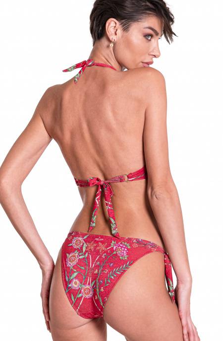 Pin Up Stars Bikini Brassiere Scollo Incrociato Slip Fiocchi Camaleonte Liquidazione