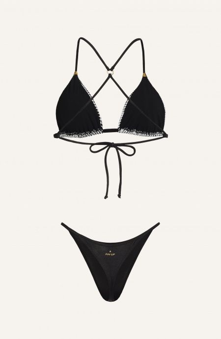 Pin Up Stars Bikini Triangolo Imbottito Slip Perizoma Rete Strass Super Saving Price