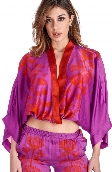 Pin Up Stars Blusa Viscosa Satin Principe Azzurro Fino al 50% di sconto